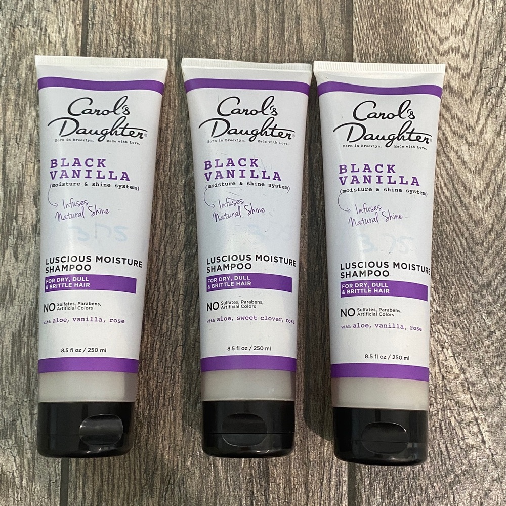 6 Carol's Daughter Black Vanilla Luscious Moisture Shampoo 8.5 oz each